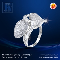 Nhẫn Nữ Vàng Trắng 18K