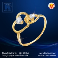 Nhẫn Nữ Vàng Màu 18K
