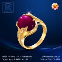 Nhẫn Nữ Vàng Màu 18K