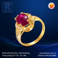 Nhẫn Nữ Vàng Màu 18K