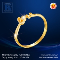 Nhẫn Nữ Vàng Màu 18K