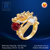 Nhẫn Nam Vàng Màu 18K