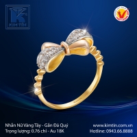 Nhẫn Nữ Vàng Màu 18K