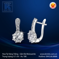 Hoa Tai Vàng Trắng 18K