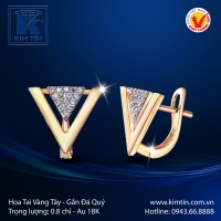 Hoa Tai Vàng Màu 18K