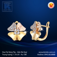 Hoa Tai Vàng Màu 18K
