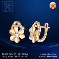 Hoa Tai Vàng Màu 18K
