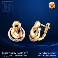 Hoa Tai Vàng Màu 18K