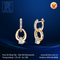 Hoa Tai Vàng Màu 18K