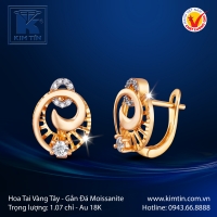 Hoa Tai Vàng Màu 18K