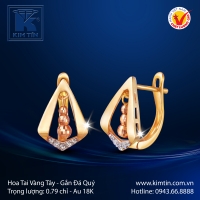 Hoa Tai Vàng Màu 18K