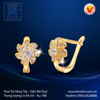 Hoa Tai Vàng Màu 18K