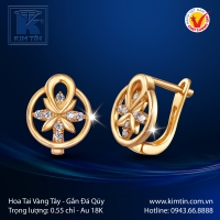Hoa Tai Vàng Màu 18K