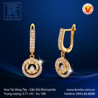 Hoa Tai Vàng Màu 18K