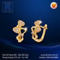 Hoa Tai Vàng Màu 14K
