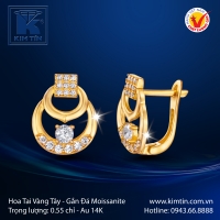 Hoa Tai Vàng Màu 14K