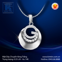 Mặt Dây Chuyền Vàng Trắng 14K