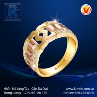 Nhẫn Nữ Vàng Màu 18K