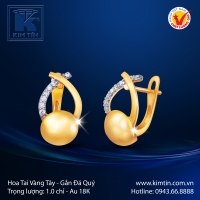 Hoa Tai Vàng Màu 18K