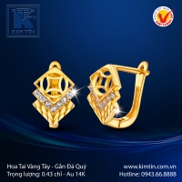 Hoa Tai Vàng Màu 14K