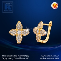 Hoa Tai Vàng Màu 14K