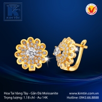 Hoa Tai Vàng Màu 14K