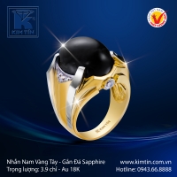 Nhẫn Nam Vàng Màu 18K