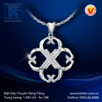 Mặt Dây Chuyền Vàng Trắng 18K