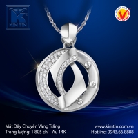 Mặt Dây Chuyền Vàng Trắng 14K