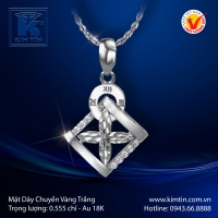 Mặt Dây Chuyền Vàng Trắng 18K