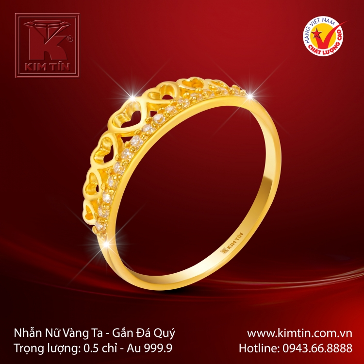 Nhẫn Nữ Vàng 24K