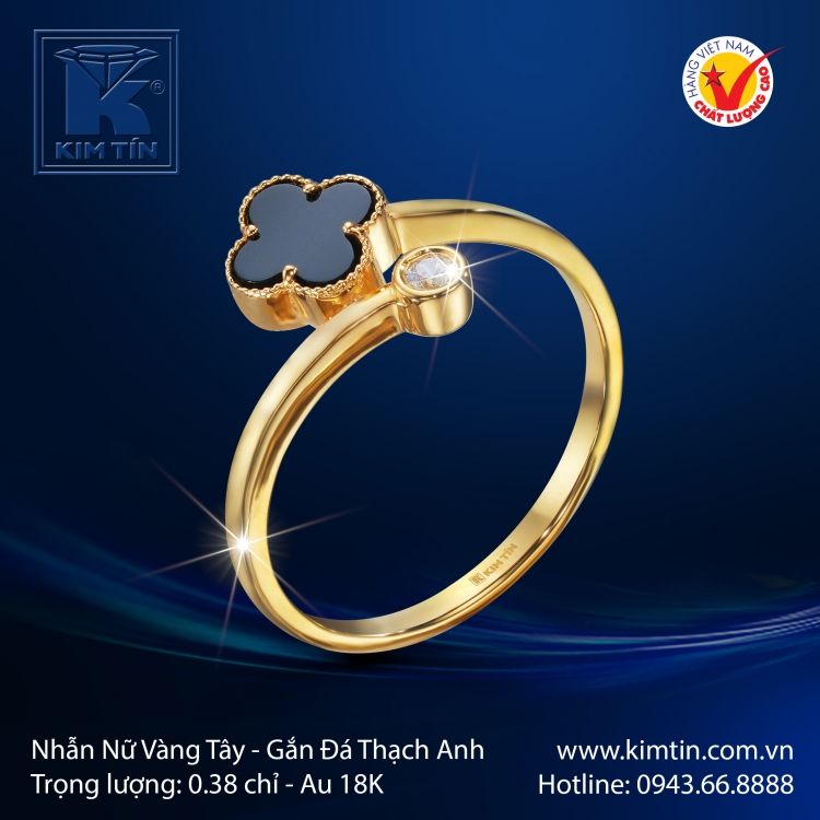 Nhẫn Nữ Vàng Màu 18K