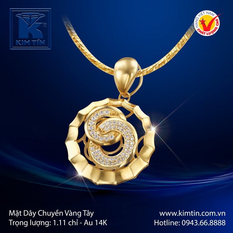 Mặt Dây Chuyền Vàng Tây 14K