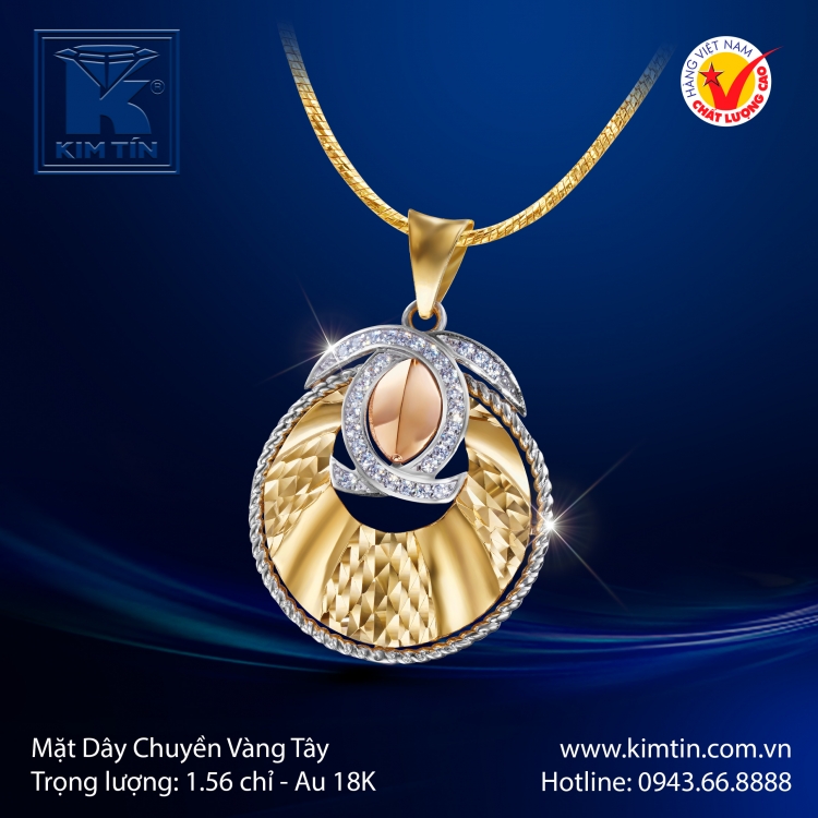 Mặt Dây Chuyền Vàng Tây 18K