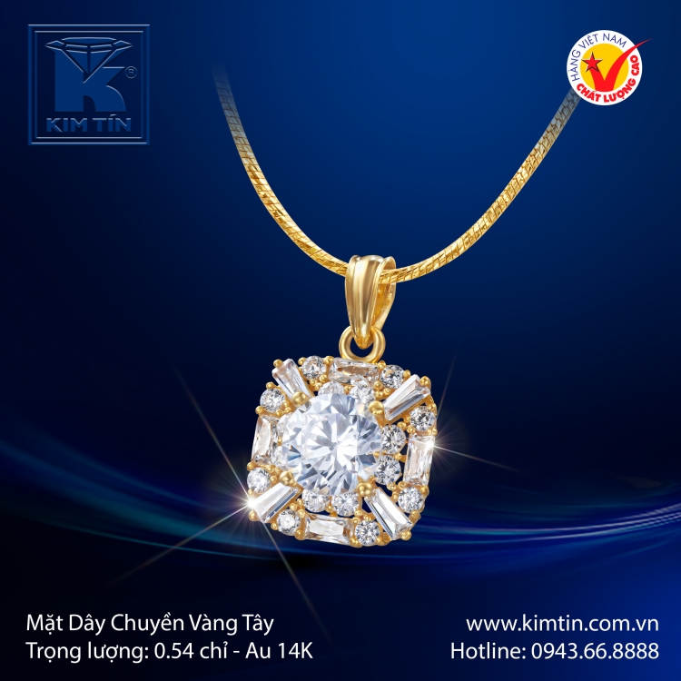 Mặt Dây Chuyền Vàng Tây 14K