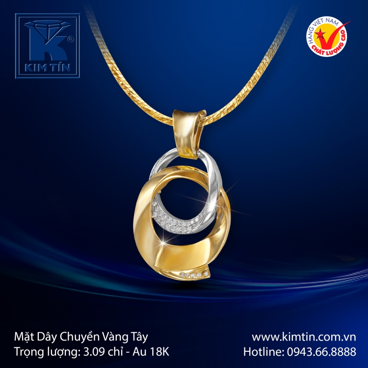 Mặt Dây Chuyền Vàng Tây 18K