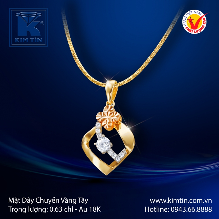 Mặt Dây Chuyền Vàng Tây 18K