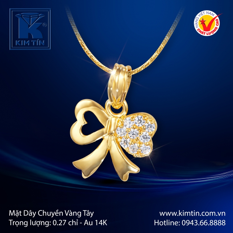 Mặt Dây Chuyền Vàng Tây 14K