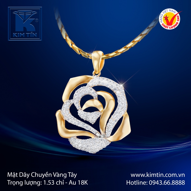 Mặt Dây Chuyền Vàng Tây 18K