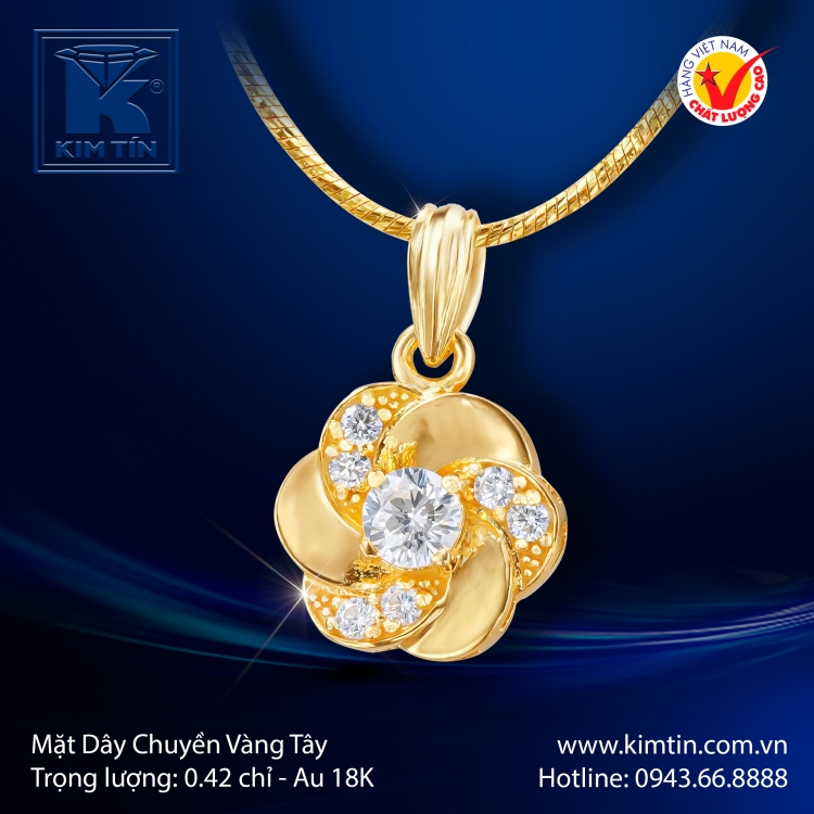 Mặt Dây Chuyền Vàng Tây 18K