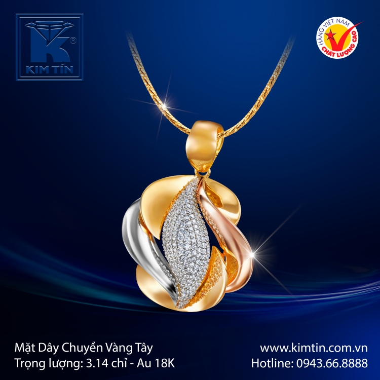 Mặt Dây Vàng Màu 18K