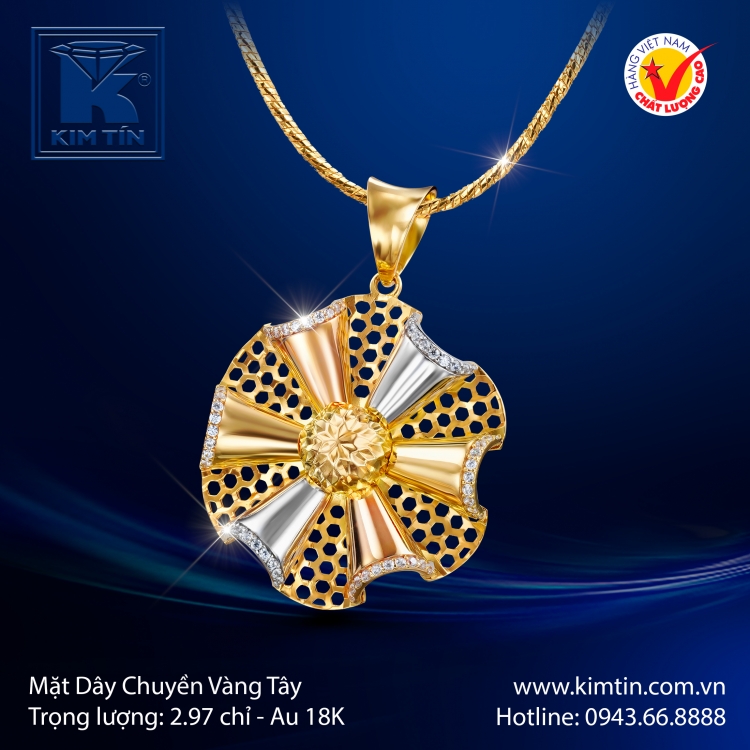 Mặt Dây Vàng Màu 18K