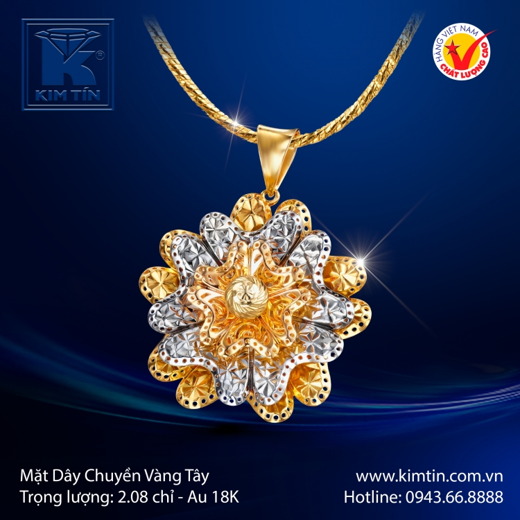 Mặt Dây Chuyền Vàng Tây 18K