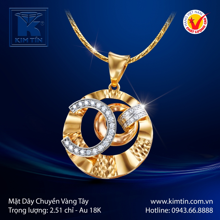 Mặt Dây Chuyền Vàng Tây 18K
