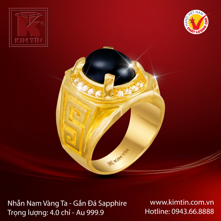 Nhẫn Nam Vàng 24K
