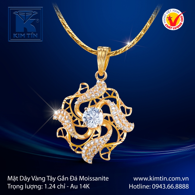 Mặt Dây Chuyền Vàng Tây 14K