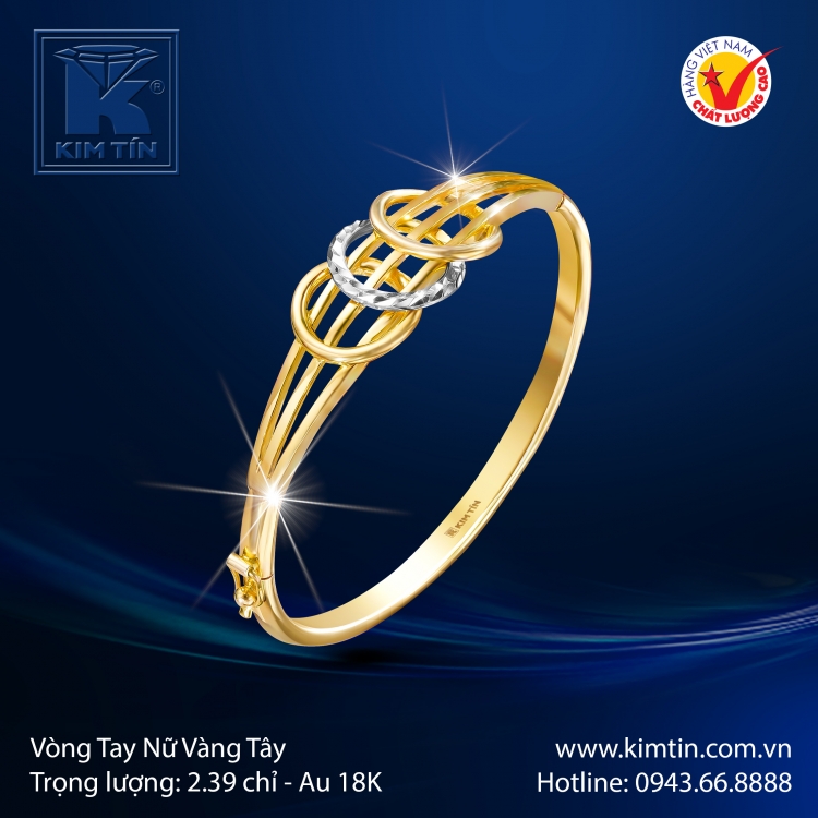 Vòng Tay Vàng Tây 18K