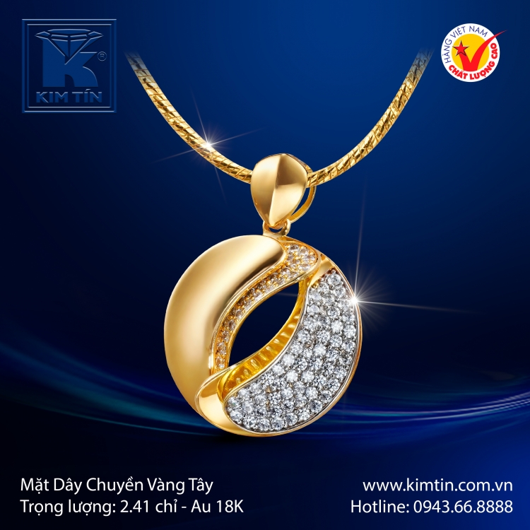 Mặt Dây Chuyền Vàng Tây 18K