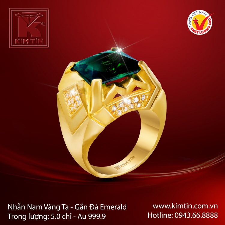 Nhẫn Nam Vàng 24K