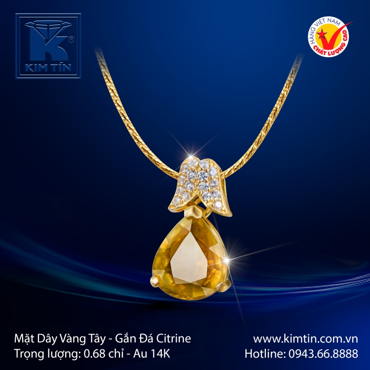 Mặt Dây Chuyền Vàng Tây 14K